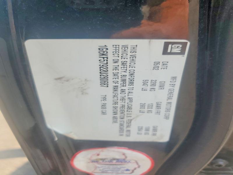 61026916 :رقم المزاد ، 1G6KF57922U280687 vin ، 2002 Cadillac Deville مزاد بيع