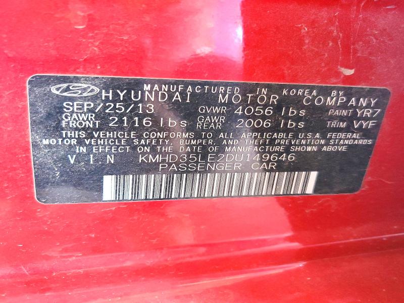 Продаж на аукціоні авто 2013 Hyundai Elantra Gt, vin: KMHD35LE2DU149646, номер лоту: 62535506