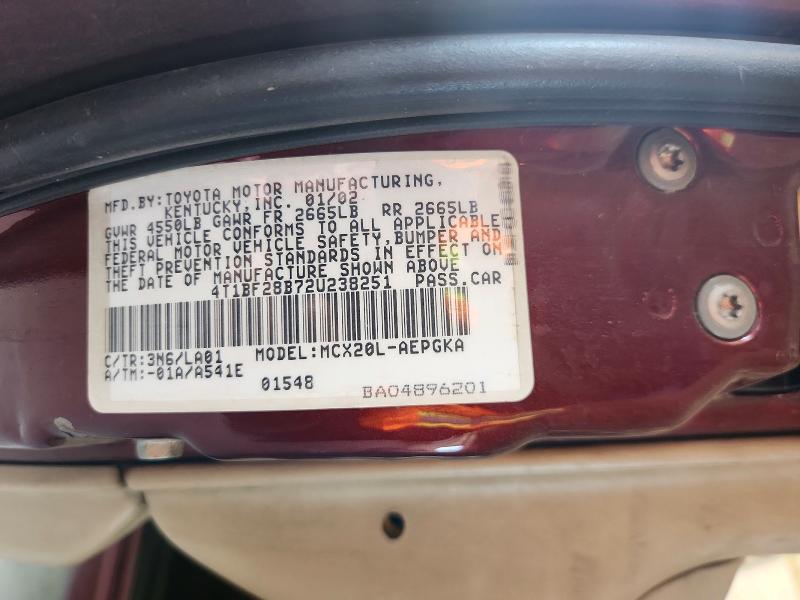 Продаж на аукціоні авто 2002 Toyota Avalon, vin: 4T1BF28B72U238251, номер лоту: 60513076