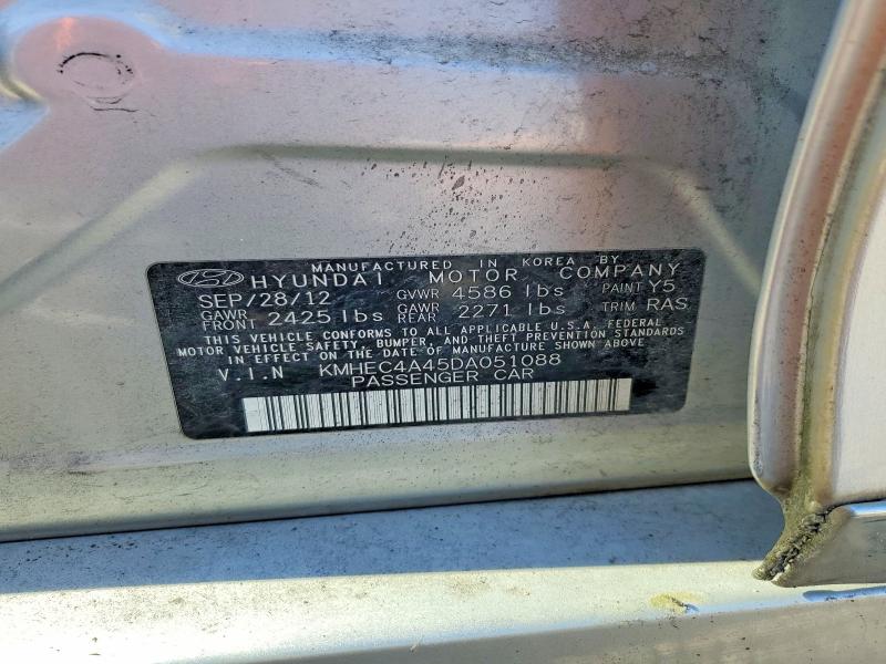 Aukcja sprzedaży 2013 Hyundai Sonata, vin: KMHEC4A45DA051088, numer aukcji: 60511406