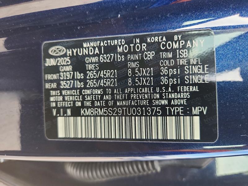 Продажа на аукционе авто 2026 Hyundai Palisade, vin: KM8RM5S29TU031375, номер лота: 59958886