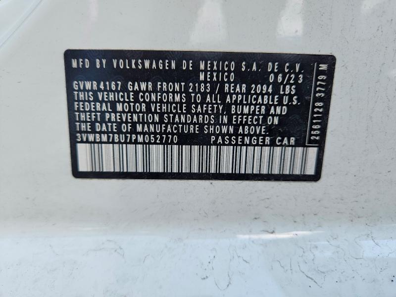 Продаж на аукціоні авто 2023 Volkswagen Jetta, vin: 3VWBM7BU7PM052770, номер лоту: 62721046