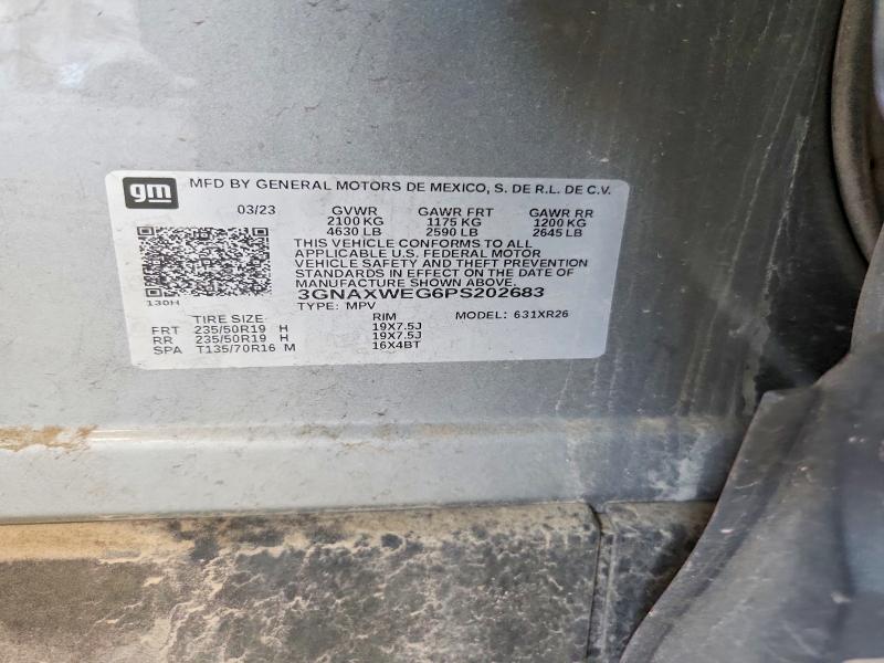 Aukcja sprzedaży 2023 Chevrolet Equinox, vin: 3GNAXWEG6PS202683, numer aukcji: 61528276