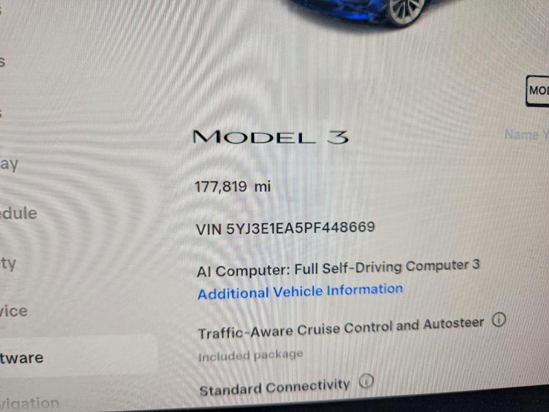 Продажа на аукционе авто 2023 Tesla Model 3, vin: 5YJ3E1EA5PF448669, номер лота: 62791676