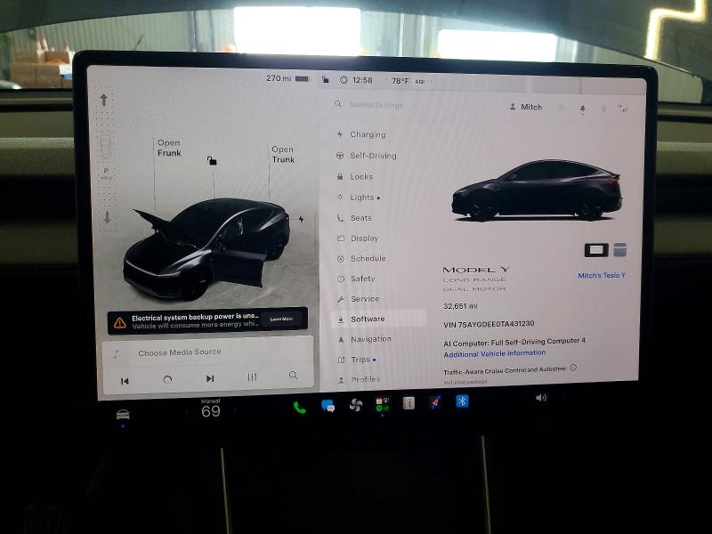 62235306 :رقم المزاد ، 7SAYGDEE0TA431230 vin ، 2026 Tesla Model Y مزاد بيع