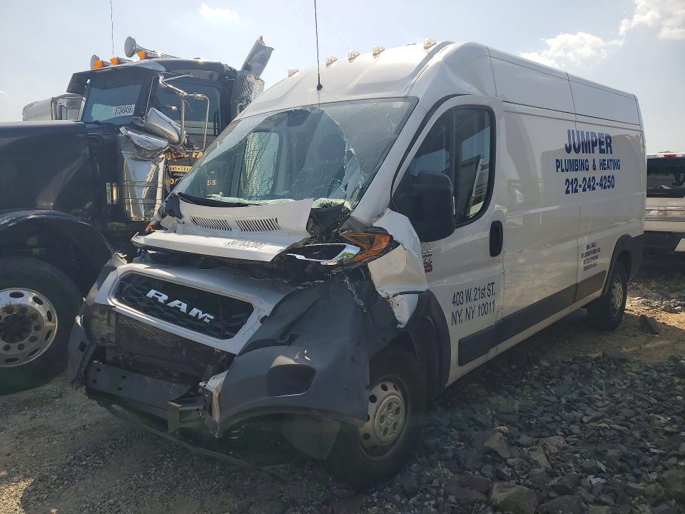 58765266 :رقم المزاد ، 3C6TRVDG5KE561626 vin ، 2019 Ram Promaster 2500 مزاد بيع