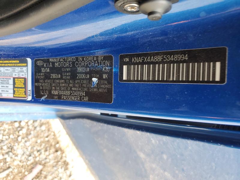 Продажа на аукционе авто 2015 Kia Forte, vin: KNAFX4A88F5348994, номер лота: 59824406