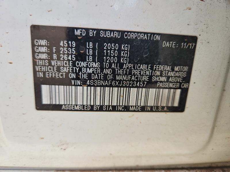 59682866 :رقم المزاد ، 4S3BNAF6XJ3023457 vin ، 2018 Subaru Legacy مزاد بيع