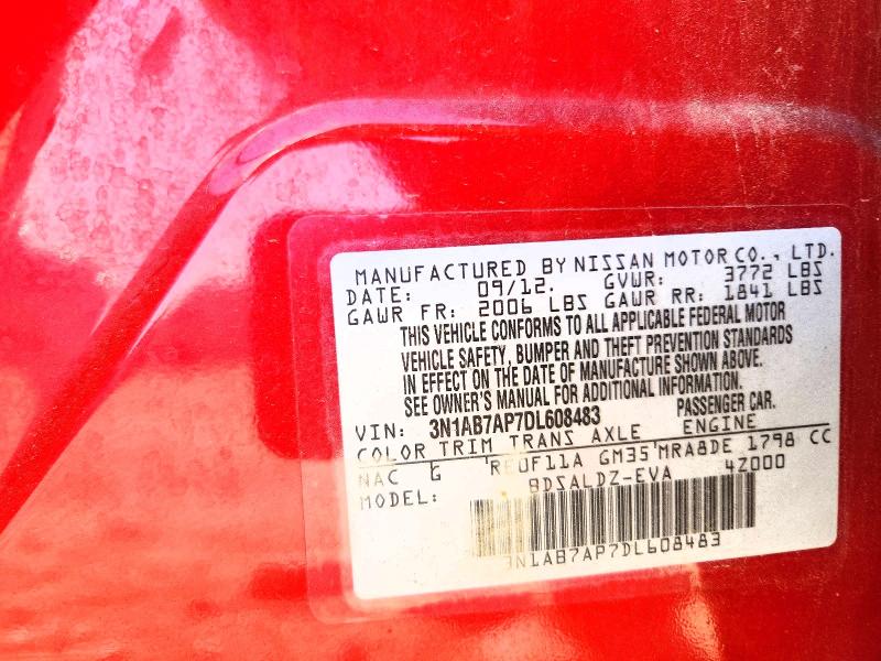 Продаж на аукціоні авто 2013 Nissan Sentra, vin: 3N1AB7AP7DL608483, номер лоту: 61746666