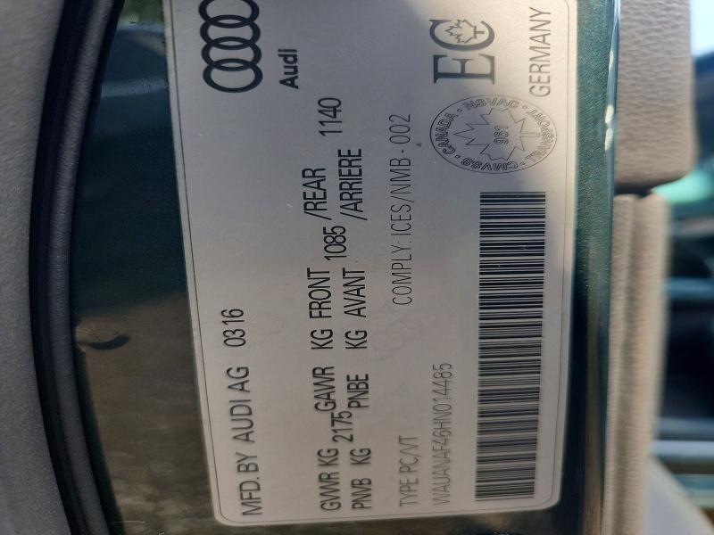 Продаж на аукціоні авто 2017 Audi A4, vin: WAUANAF46HN014485, номер лоту: 60370026
