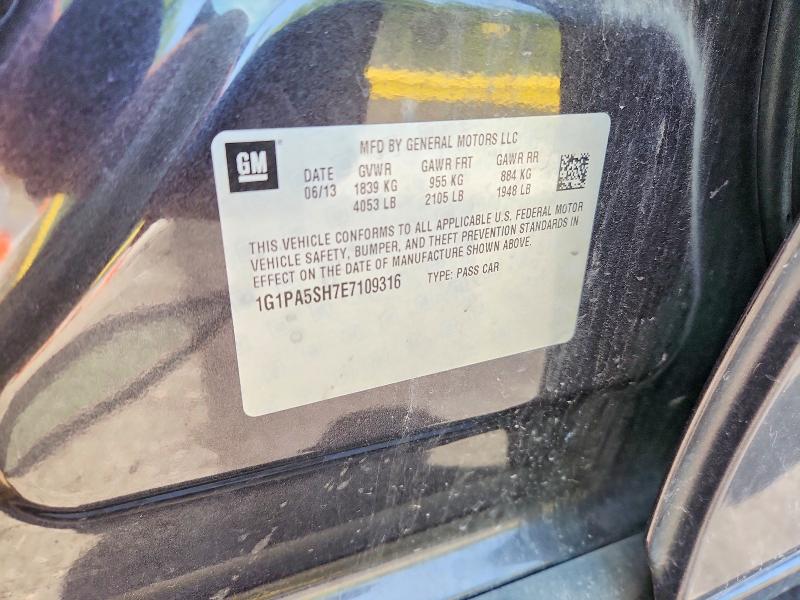 2014 Chevrolet Cruze მანქანა იყიდება აუქციონზე, vin: 1G1PA5SH7E7109316, აუქციონის ნომერი: 61350666