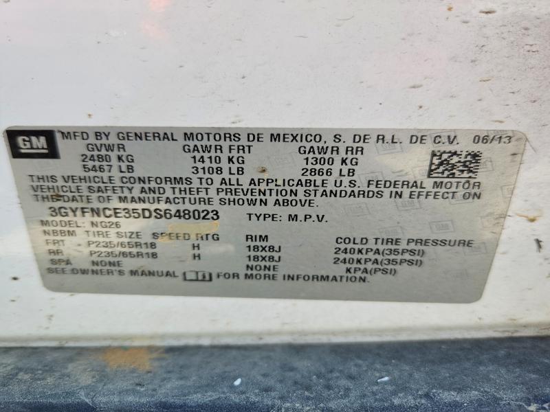 Продаж на аукціоні авто 2013 Cadillac Srx, vin: 3GYFNCE35DS648023, номер лоту: 61050226