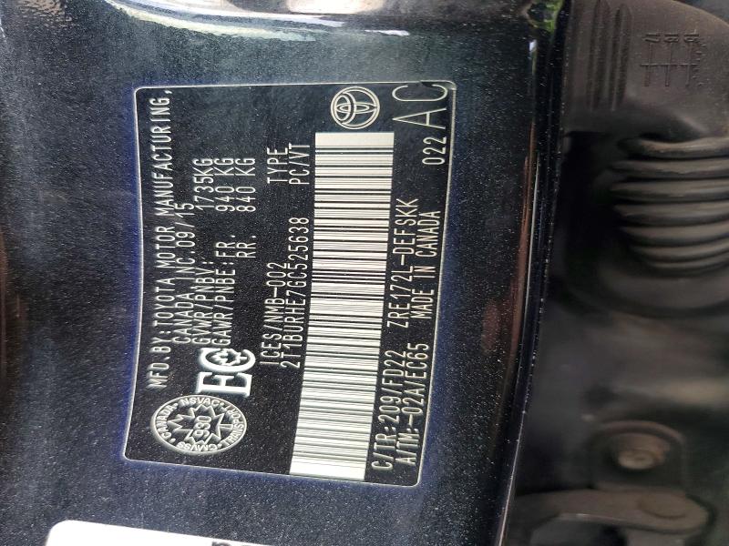 Aukcja sprzedaży 2016 Toyota Corolla L/le/le Plus, vin: 2T1BURHE7GC525638, numer aukcji: 60023006