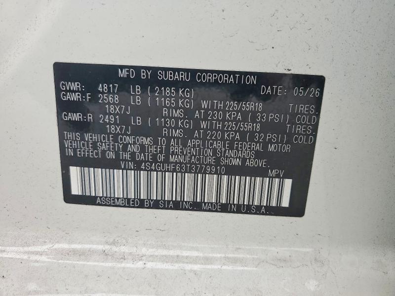 Продаж на аукціоні авто 2026 Subaru Crosstrek, vin: 4S4GUHF63T3779910, номер лоту: 62992536