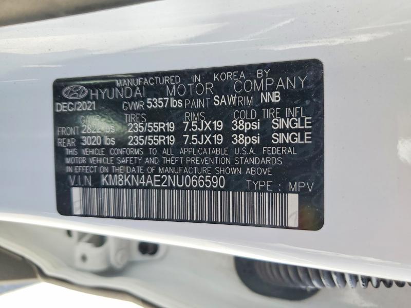 62521006 :رقم المزاد ، KM8KN4AE2NU066590 vin ، 2022 Hyundai Ioniq 5 مزاد بيع