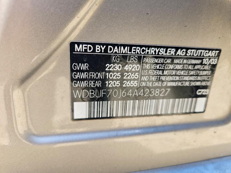 Продаж на аукціоні авто 2004 Mercedes-benz E, vin: WDBUF70J64A423827, номер лоту: 61174676