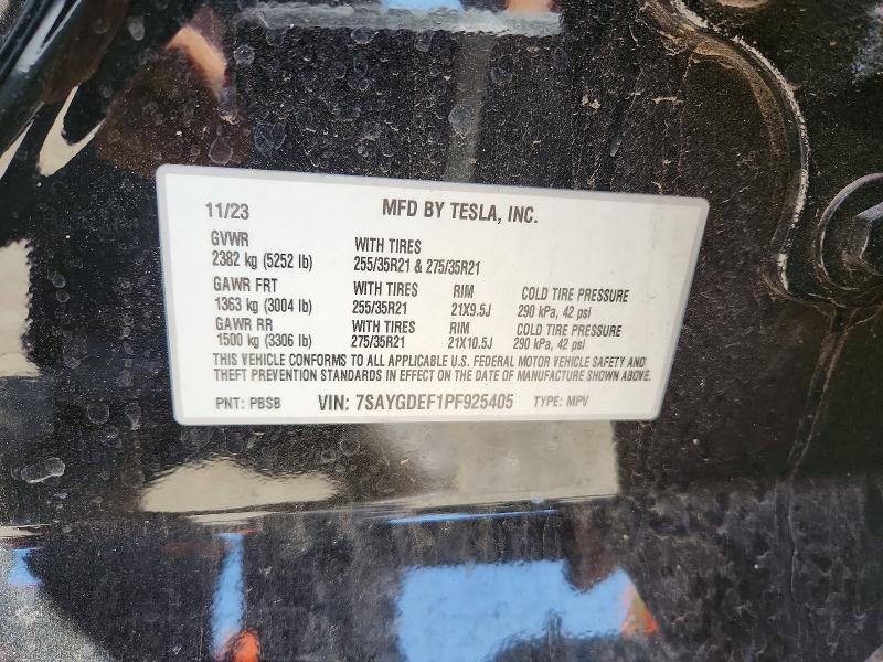Aukcja sprzedaży 2023 Tesla Model Y, vin: 7SAYGDEF1PF925405, numer aukcji: 61059416