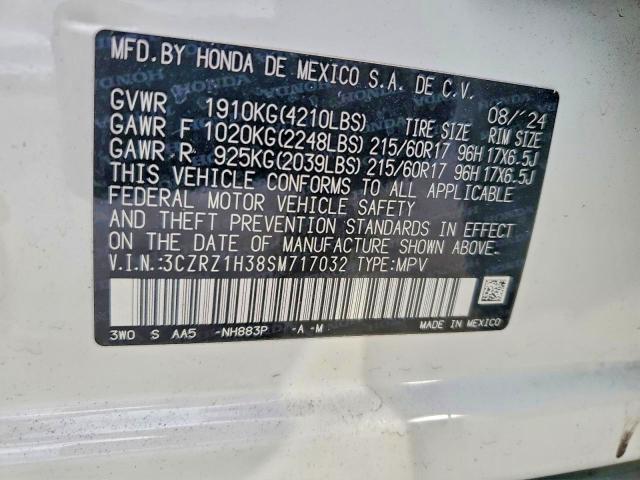 Продажа на аукционе авто 2025 Honda Hr-v, vin: 3CZRZ1H38SM717032, номер лота: 61640376