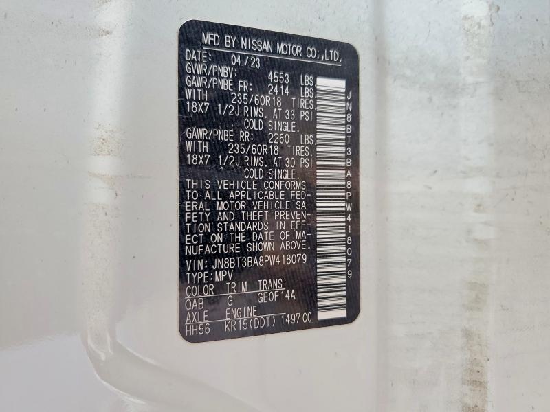 Продаж на аукціоні авто 2023 Nissan Rogue, vin: JN8BT3BA8PW418079, номер лоту: 62140156