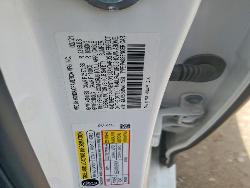 2021 Acura Tlx მანქანა იყიდება აუქციონზე, vin: 19UUB5F53MA011538, აუქციონის ნომერი: 60563096