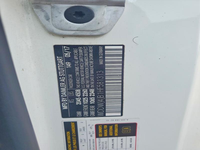 Продаж на аукціоні авто 2017 Mercedes-benz C, vin: WDDWJ4JB1HF581313, номер лоту: 62442796