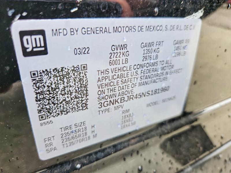 Продажа на аукционе авто 2022 Chevrolet Blazer, vin: 3GNKBJR45NS181960, номер лота: 59308846