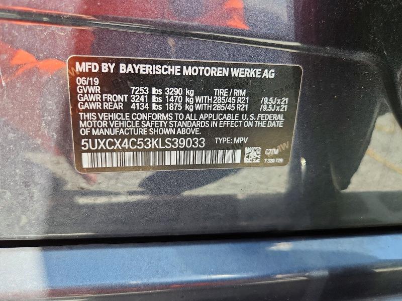 Aukcja sprzedaży 2019 Bmw X7, vin: 5UXCX4C53KLS39033, numer aukcji: 61290256