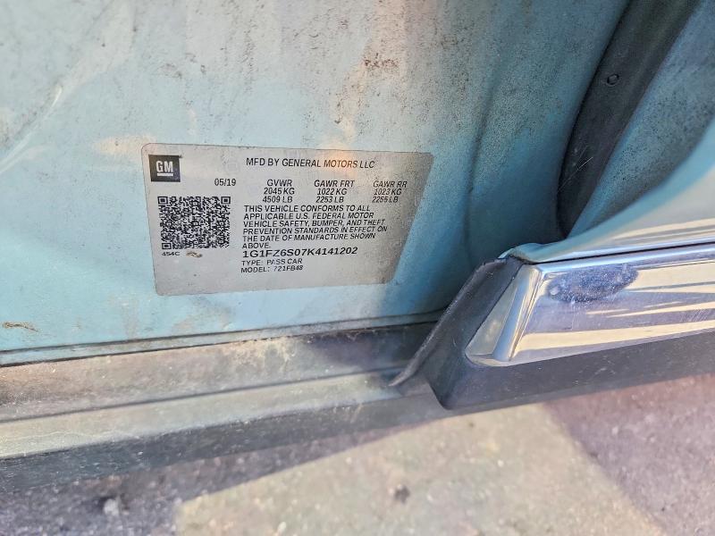 Продажа на аукционе авто 2019 Chevrolet Bolt Ev, vin: 1G1FZ6S07K4141202, номер лота: 59702736