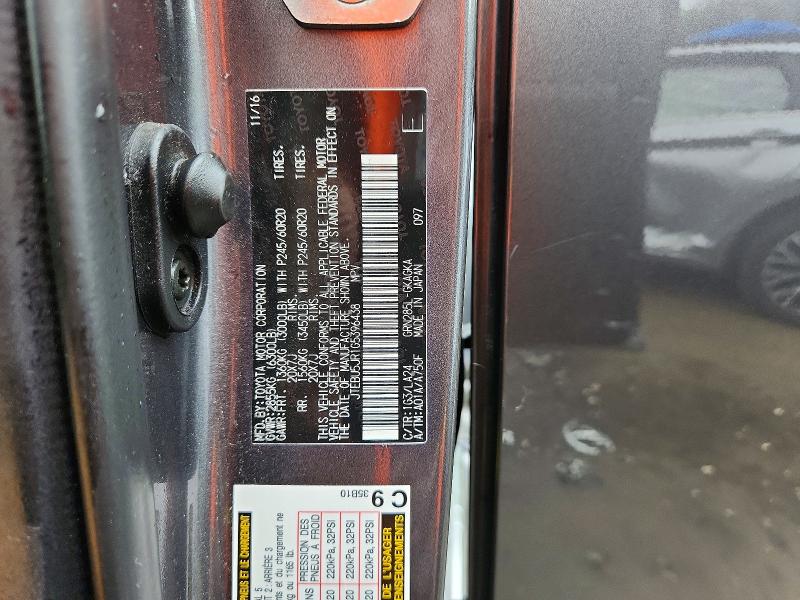 Aukcja sprzedaży 2016 Toyota 4runner, vin: JTEBU5JR1G5396438, numer aukcji: 59230836