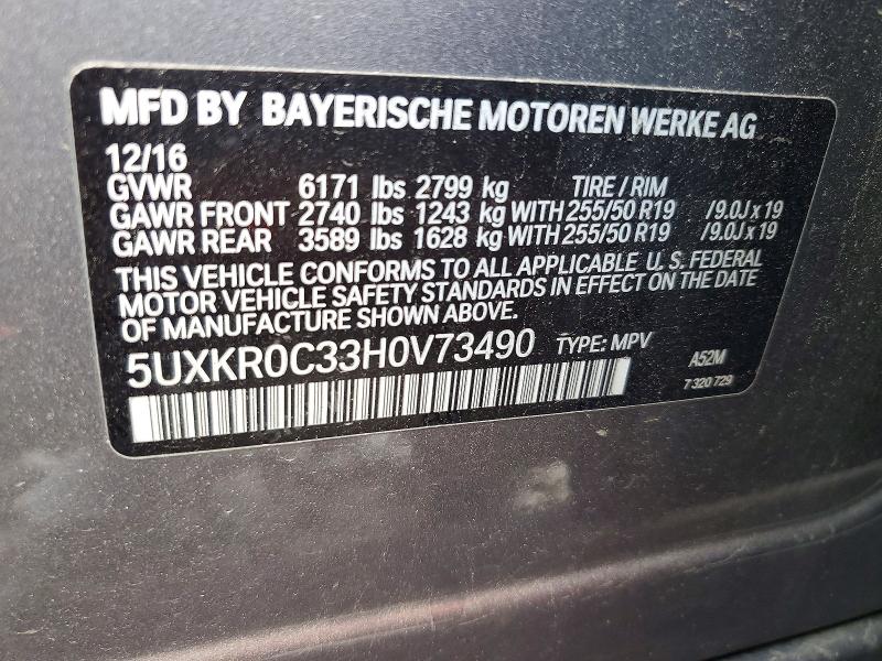 Aukcja sprzedaży 2017 Bmw X5, vin: 5UXKR0C33H0V73490, numer aukcji: 60138786