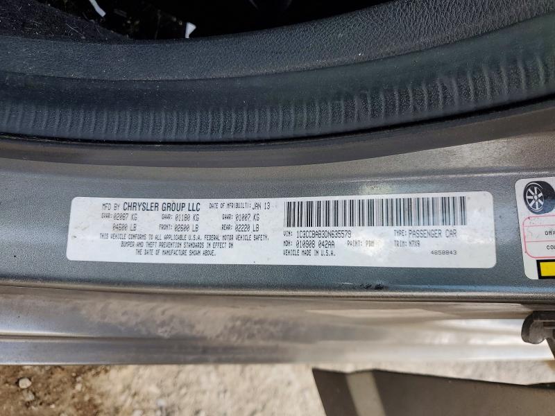 59332466 :رقم المزاد ، 1C3CCBAB3DN635579 vin ، 2013 Chrysler 200 مزاد بيع
