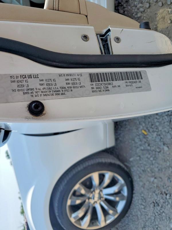 Продажа на аукционе авто 2016 Chrysler 300c, vin: 2C3CCAET2GH238813, номер лота: 63071486