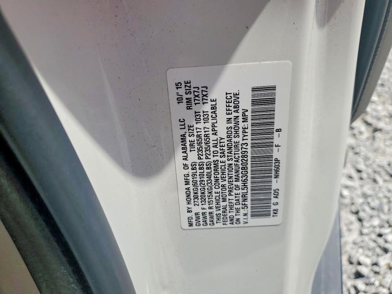 Aukcja sprzedaży 2016 Honda Odyssey, vin: 5FNRL5H63GB028973, numer aukcji: 60185246