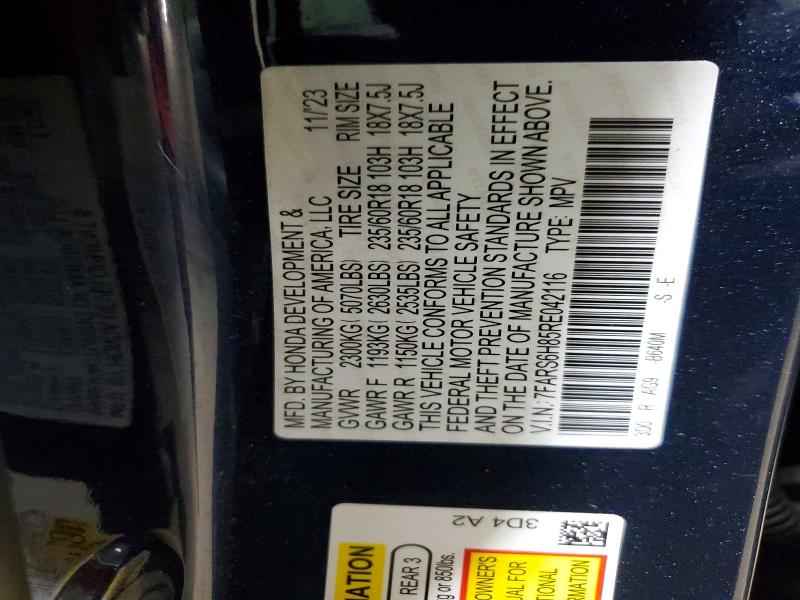 Продаж на аукціоні авто 2024 Honda Cr-v, vin: 7FARS6H85RE042116, номер лоту: 61902096