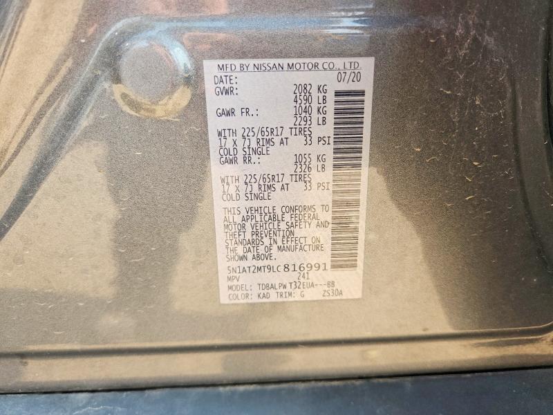Auction sale of the 2020 Nissan Rogue, vin: 5N1AT2MT9LC816991, lot number: 61820666