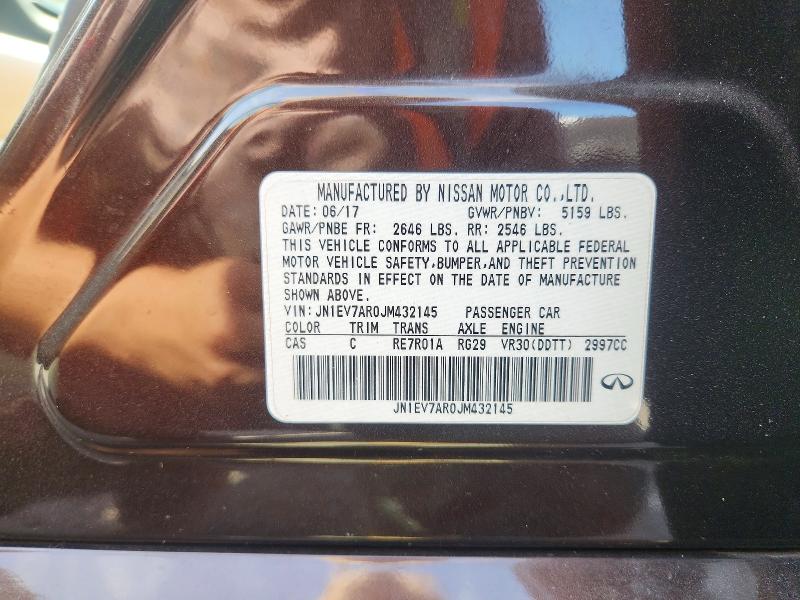 2018 Infiniti Q50 მანქანა იყიდება აუქციონზე, vin: JN1EV7AR0JM432145, აუქციონის ნომერი: 60486036
