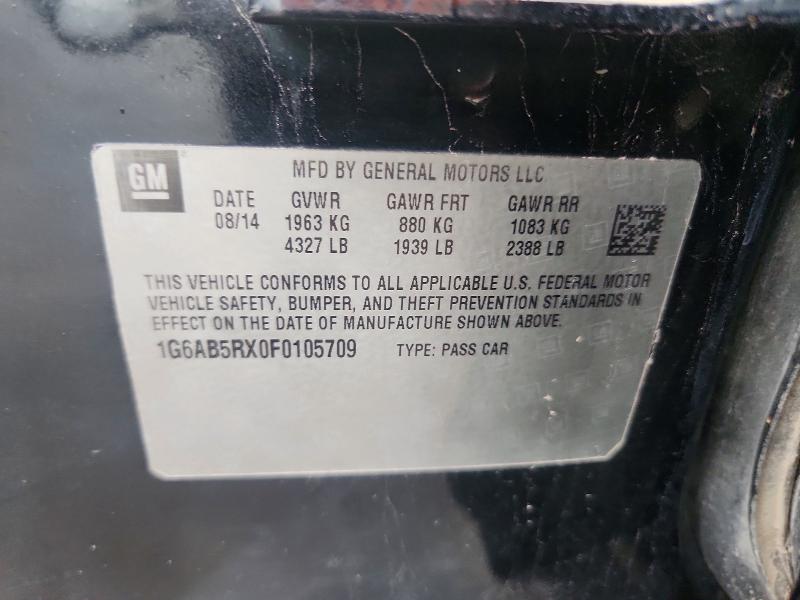 2015 Cadillac Ats მანქანა იყიდება აუქციონზე, vin: 1G6AB5RX0F0105709, აუქციონის ნომერი: 63592476
