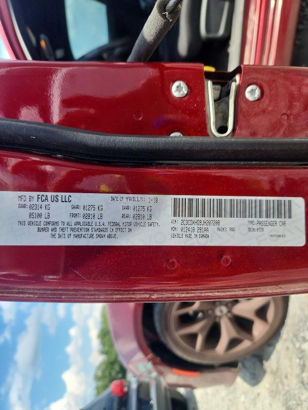 Aukcja sprzedaży 2018 Dodge Charger, vin: 2C3CDXHG9JH207208, numer aukcji: 59823666