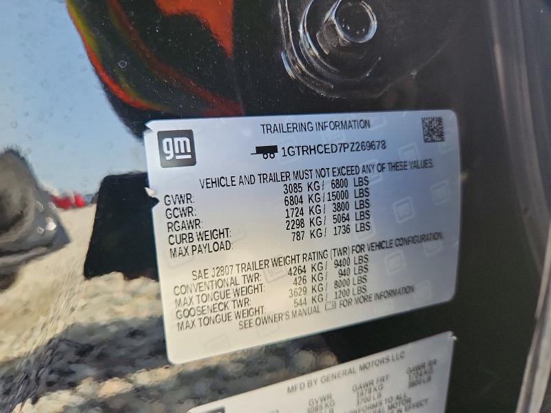 Продаж на аукціоні авто 2023 Gmc Sierra, vin: 1GTRHCED7PZ269678, номер лоту: 60670306