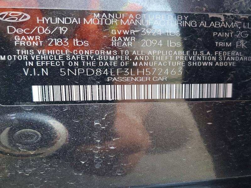 Продажа на аукционе авто 2020 Hyundai Elantra, vin: 5NPD84LF3LH572463, номер лота: 62166206