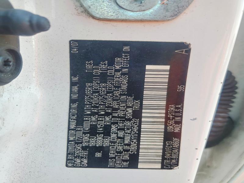 62034366 :رقم المزاد ، 5TBDV54117S464532 vin ، 2007 Toyota Tundra مزاد بيع