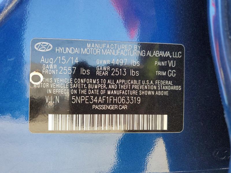 Продаж на аукціоні авто 2015 Hyundai Sonata, vin: 5NPE34AF1FH063319, номер лоту: 62289586