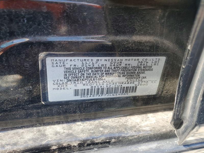 Продаж на аукціоні авто 2018 Nissan Sentra, vin: 3N1AB7AP7JL614084, номер лоту: 59947886