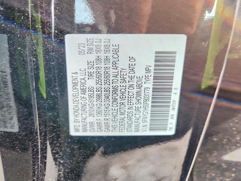 Aukcja sprzedaży 2023 Honda Pilot, vin: 5FNYG1H50PB031779, numer aukcji: 61971256
