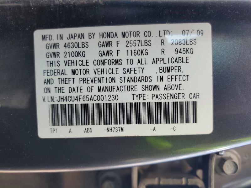 Aukcja sprzedaży 2010 Acura Tsx, vin: JH4CU4F65AC001230, numer aukcji: 61731396