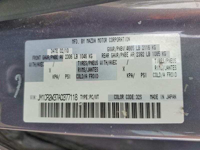 Продажа на аукционе авто 2010 Mazda 5, vin: JM1CR2W37A0377118, номер лота: 59984076