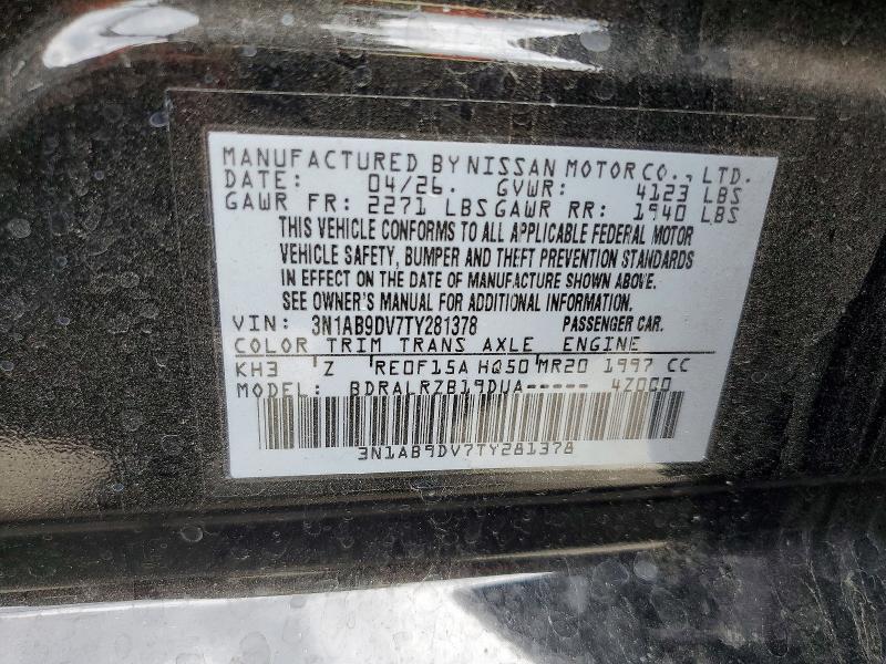 60762366 :رقم المزاد ، 3N1AB9DV7TY281378 vin ، 2026 Nissan Sentra مزاد بيع