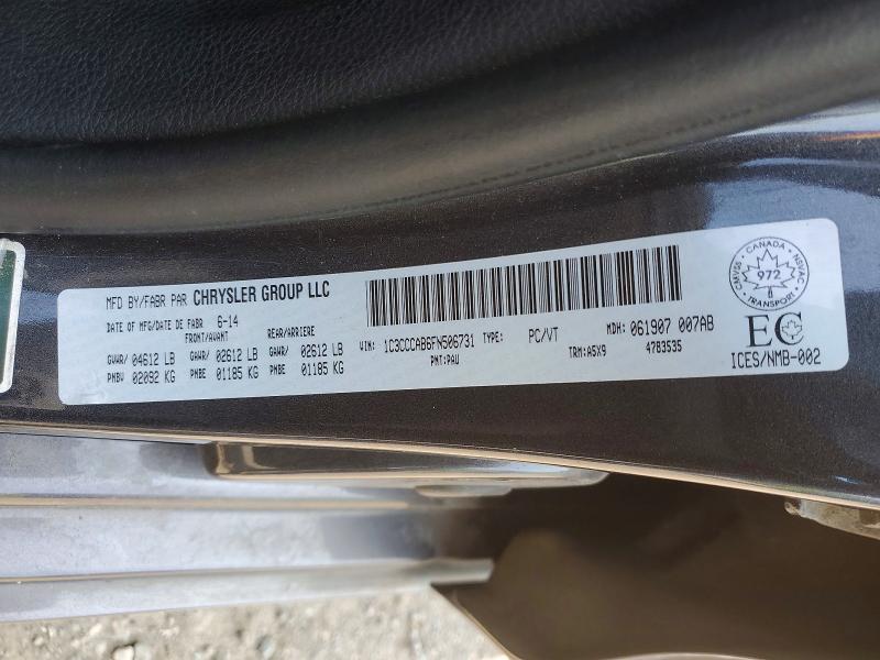 61931576 :رقم المزاد ، 1C3CCCAB6FN506731 vin ، 2015 Chrysler 200 مزاد بيع