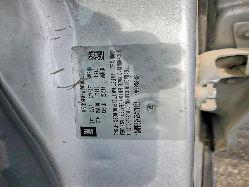 2014 Buick Verano მანქანა იყიდება აუქციონზე, vin: 1G4PR5SK2E4170162, აუქციონის ნომერი: 63293076