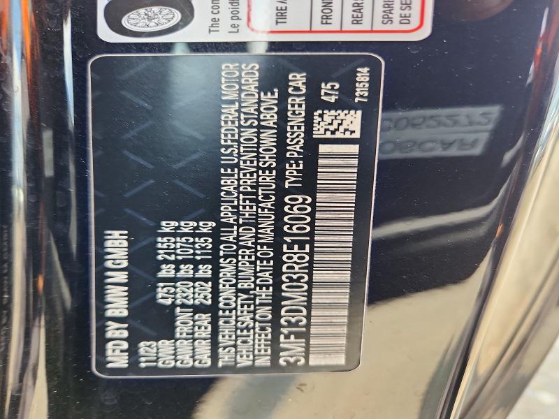 Aukcja sprzedaży 2024 Bmw M2, vin: 3MF13DM03R8E16069, numer aukcji: 63159396
